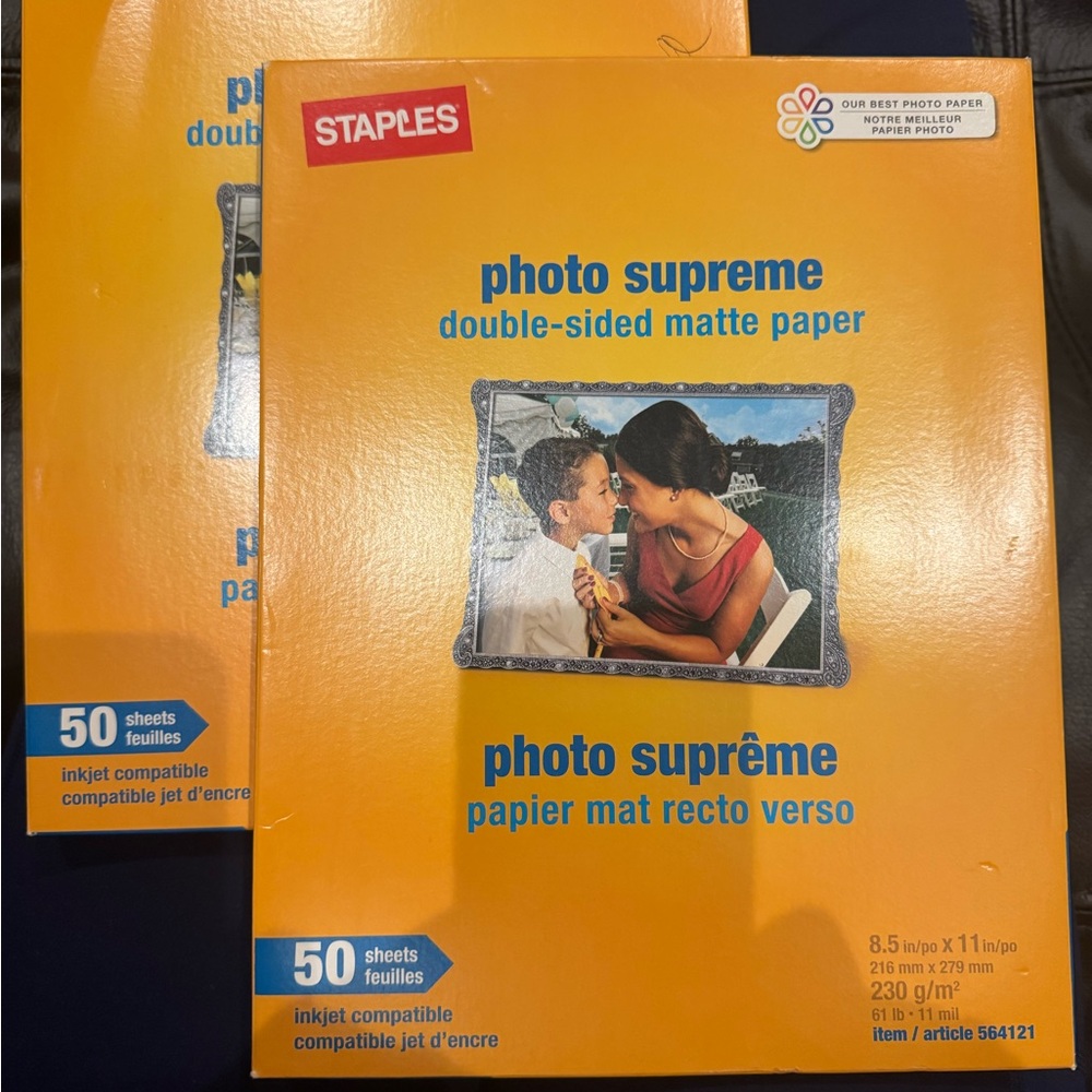 Staple Photo Supreme Double-Sided Matte Paper - Yellow Orange